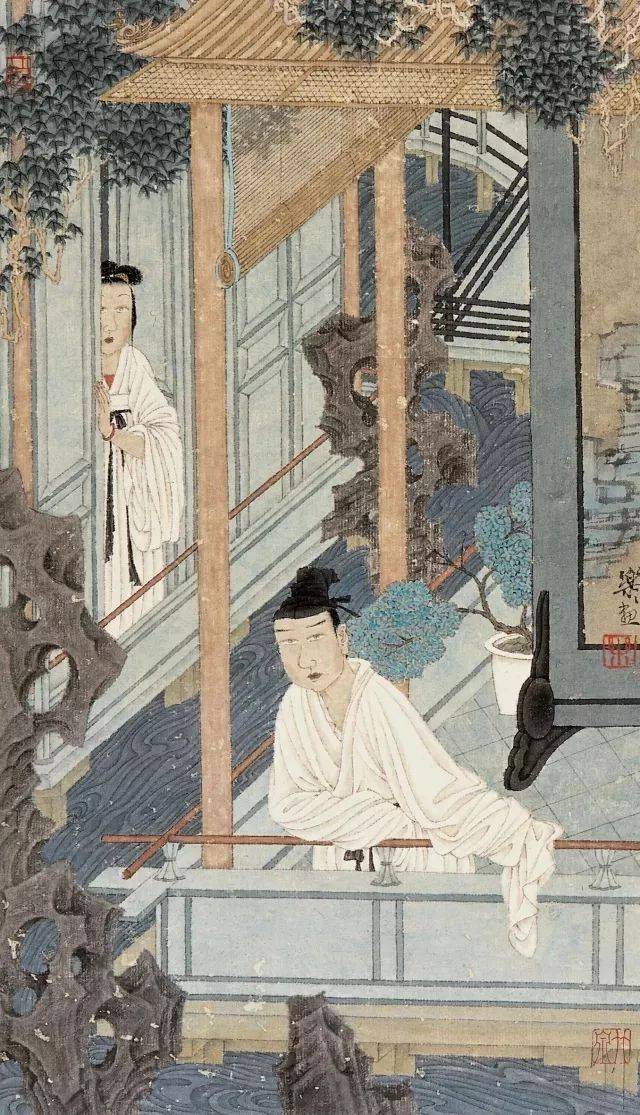 春宵秘戏图册之二丨38.5×22.5cm丨纸本设色丨