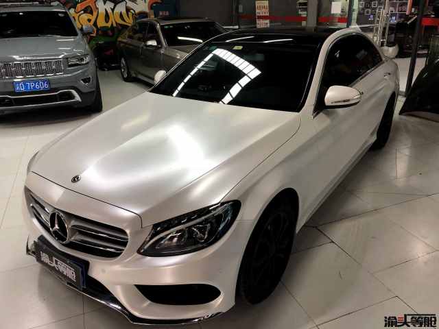 奔驰c级 全车改色贴膜电光白 渝头等舱出品