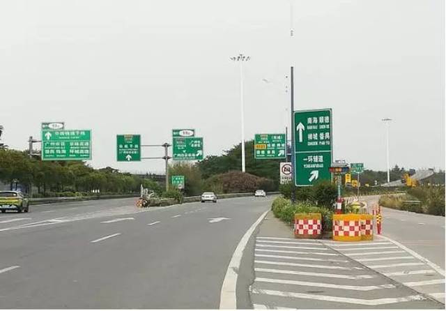 利用务庄立交进入佛山一环西线向北行驶佛山一环高速化正在进行中