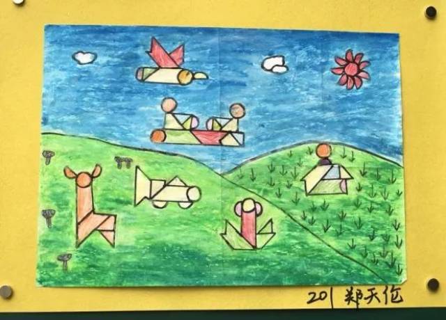 智力七巧 快乐拼画—实验小学数学月之二年级"巧手七拼八凑"活动