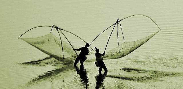 原始渔具——罾