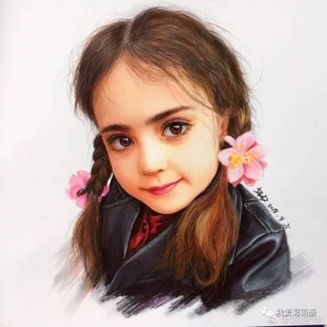 又一幅~最美小萝莉!彩铅手绘人物过程