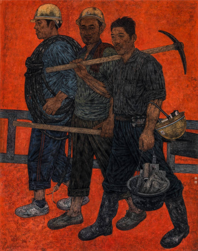 美女画家李传真,还原农民工的的真实场景