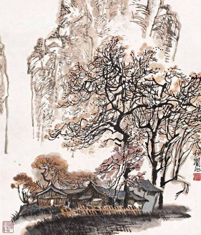 中央美院副教授|李行简水墨山水画赏析(80幅)