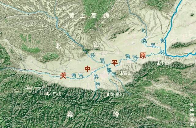 号称"八百里秦川"的 关中平原 诞生了(关中平原地形图,制图@风