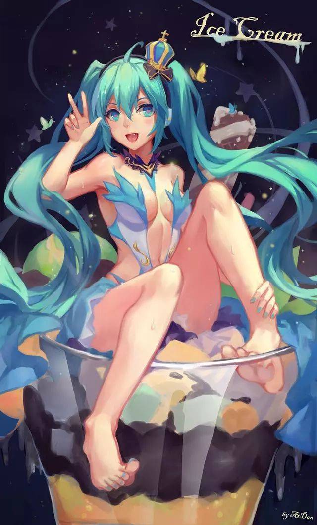 初音公主绘画欣赏:今天大家也要元气满满哦!