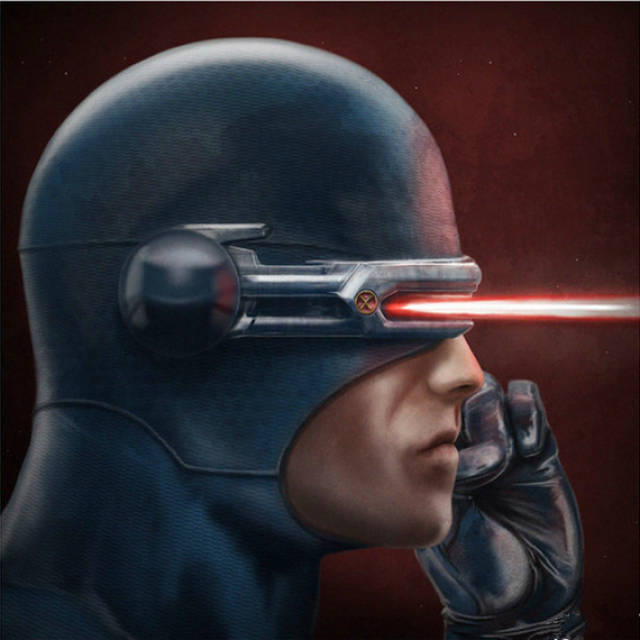 镭射眼的侧脸照