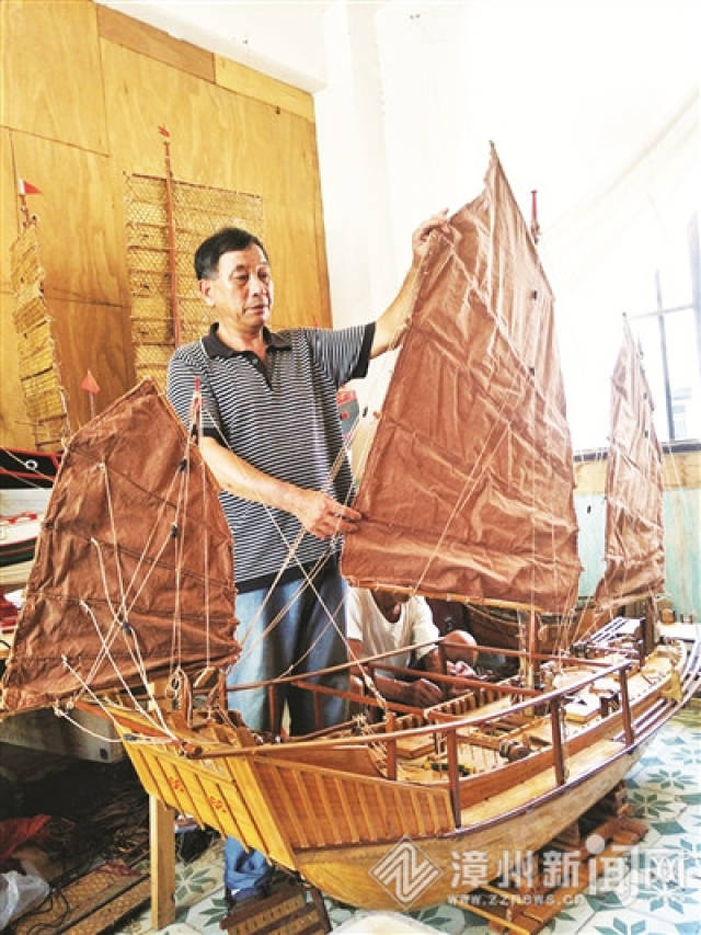 首届中式木帆船模型大赛孔炳煌牵风船模获三等奖_搜狐网