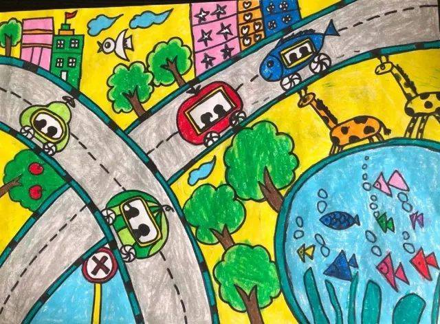 幼儿园绘画立交桥图片