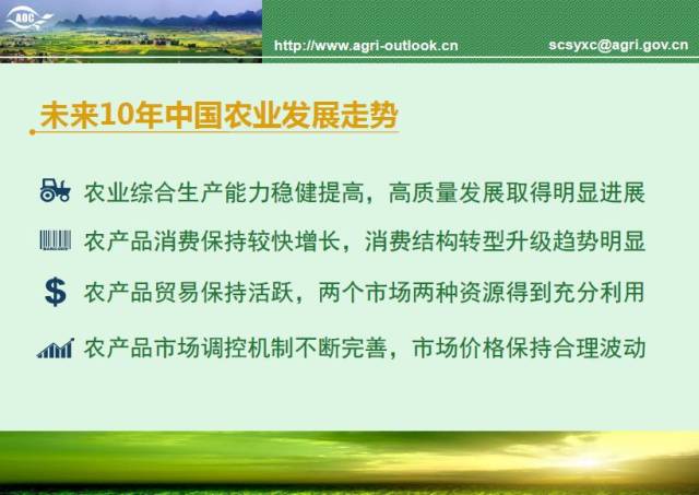 干货:中国农业展望报告,看懂未来10年农业发展趋势!