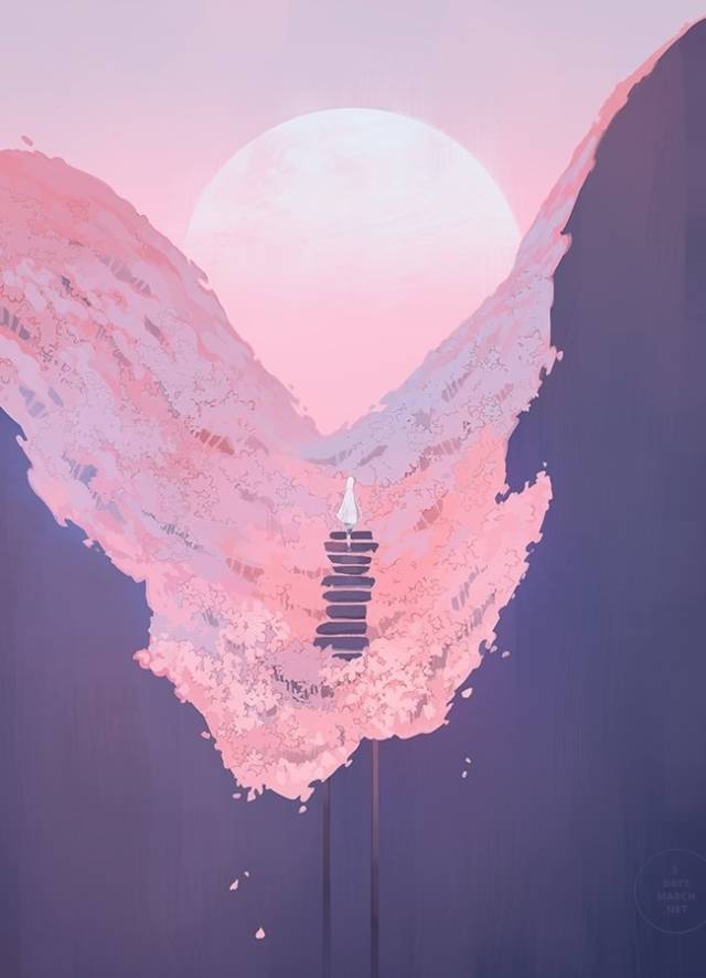 一组空灵唯美插画艺术作品欣赏丨王氏教育集团