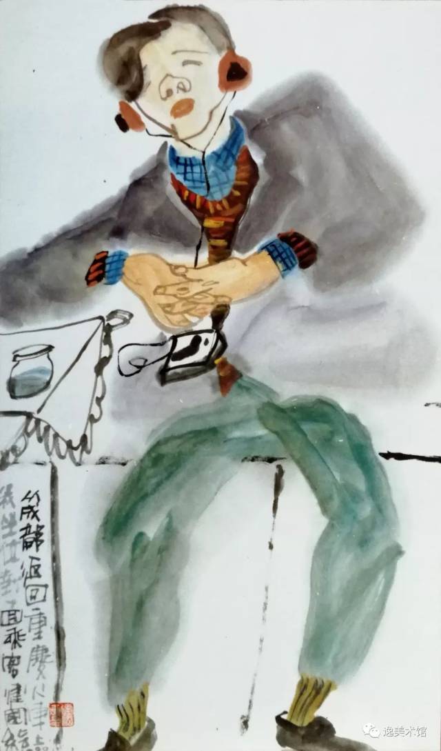 李静观八十年代绘画作品