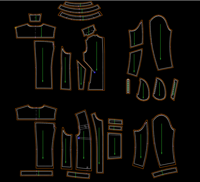 服装打版-韩版男皮衣夹克打版裁剪