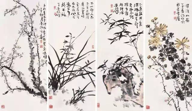 唯美古风！中国历代名家梅兰竹菊绘画欣赏_搜狐网