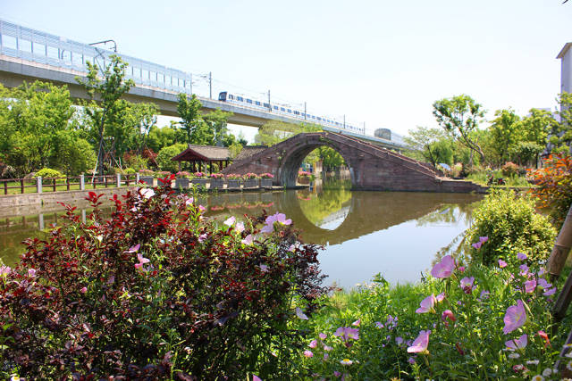 宁波西塘河公园,乘坐地铁看风景