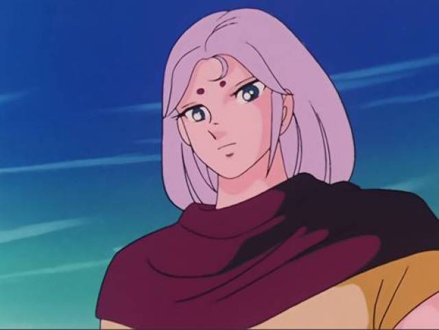 这是穆先生第二次出场,在庐山大瀑布阻止迪斯打紫龙的时候,穿着黄金