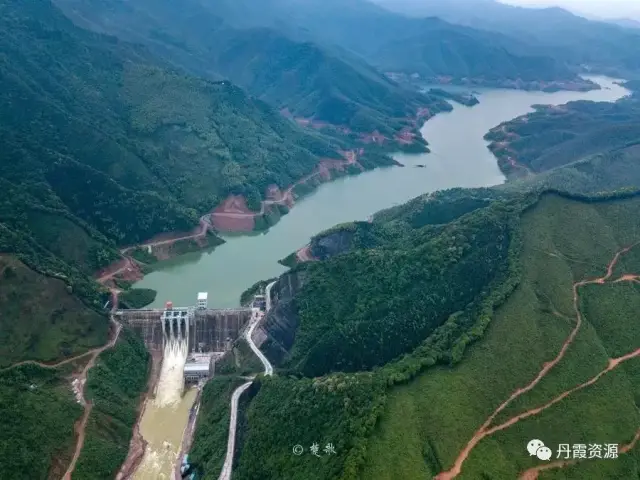 资源至桂林老路斧子口水库蓄水后的风景非常壮观