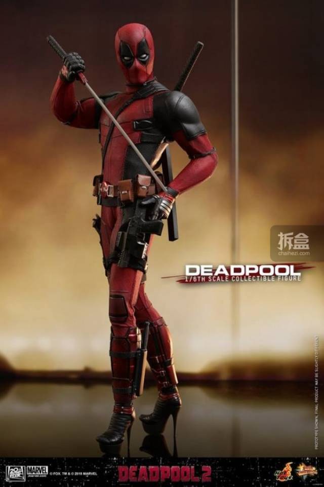 hottoys 漫威电影《死侍》deadpool 小贱贱1:6可动人偶