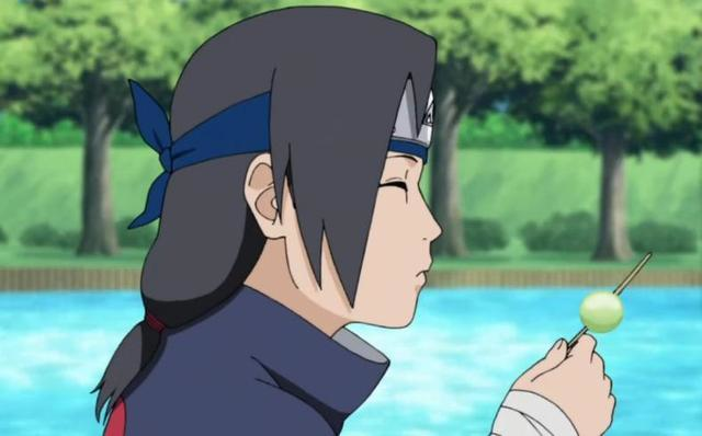 吃到自己喜欢吃的三色丸子,鼬还是很开心的.