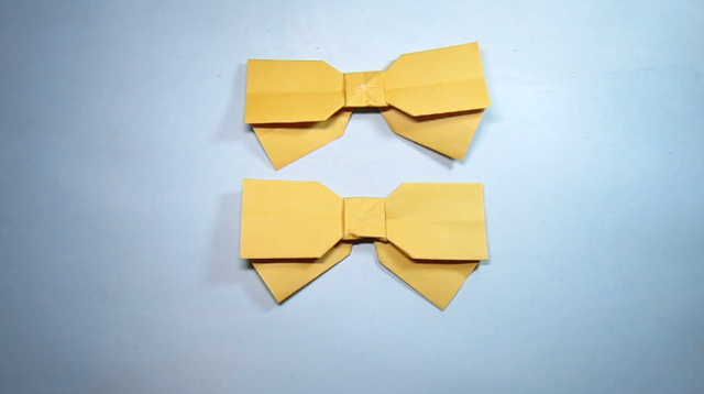 纸艺手工折纸领结,2分钟一张纸折出简单又漂亮的蝴蝶结,diy手工制作