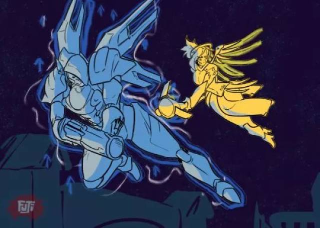 守望先锋傻缺爆笑漫画 莫姨怎么飞