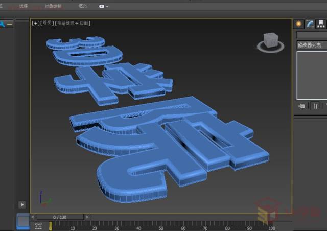 【3d基础建模技巧】3ds max 制作倒角立体字