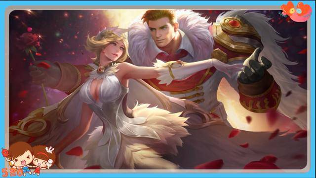 王者荣耀 海外版的4款情侣限定皮肤欣赏 亚瑟的大玫瑰挺好看