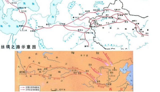 明代丝绸之路路线图图片