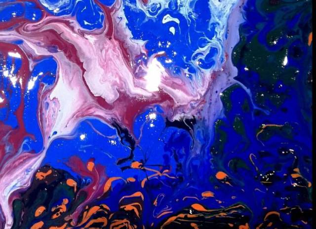 夏斌《触觉》丙烯30cm*40cm. 2018