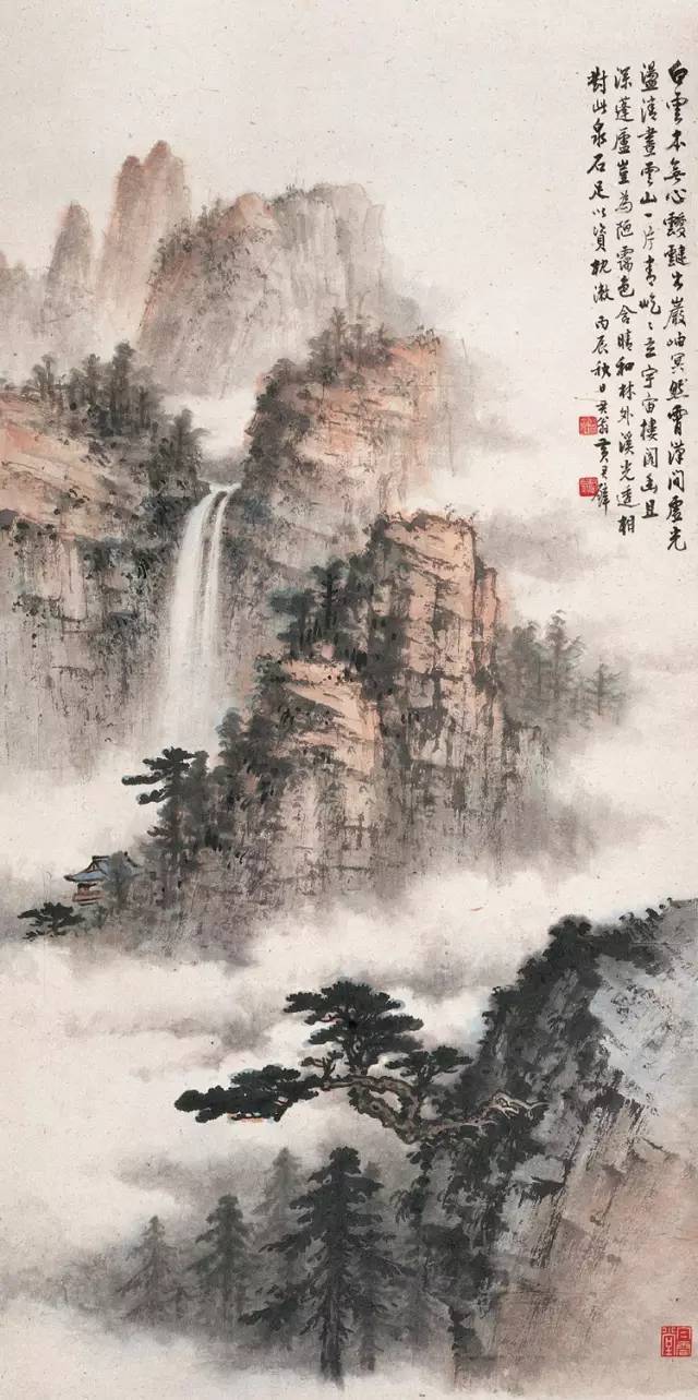 黄君璧山水幅，气势万千！_搜狐网