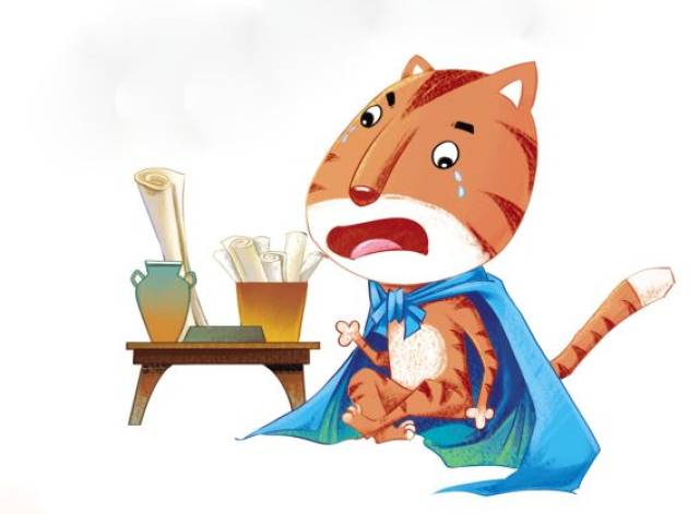 猫大王声情并茂的向小丢丢描述了他和鼠大王的恩怨纠葛.