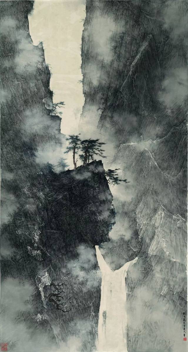 水+墨| 再现与重建：李华弌的山水画近作_搜狐网