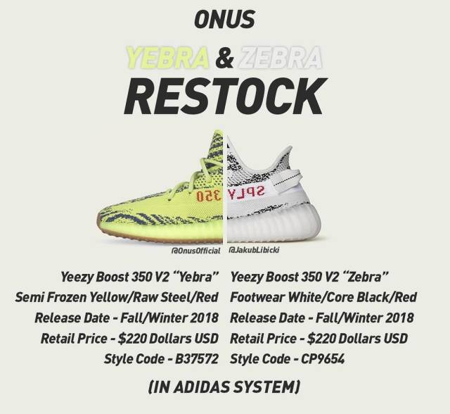 Yebras restock sale