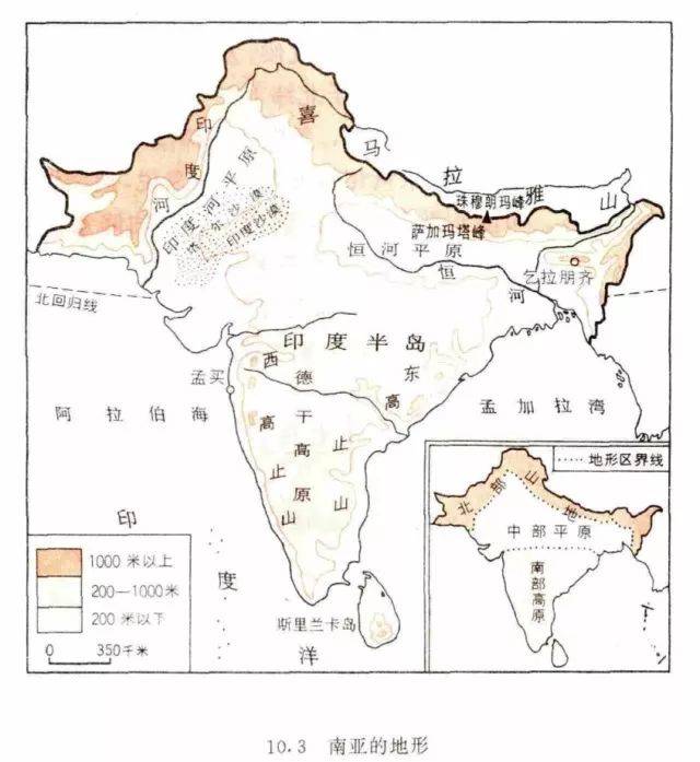 南亚河流地图图片