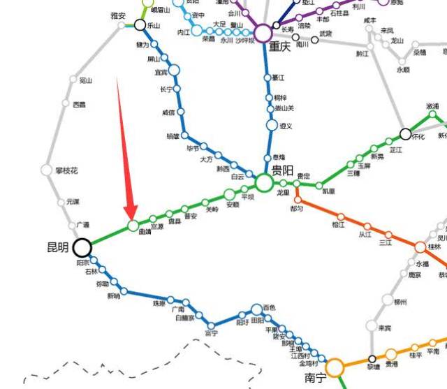 昆明动车线路分布图图片