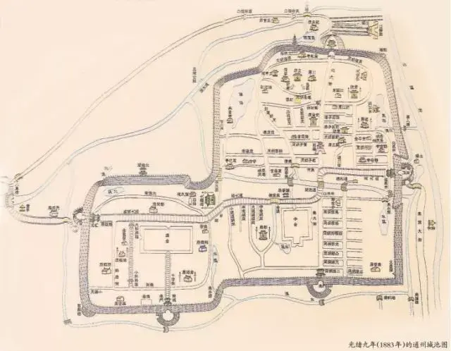 清光绪年间的《通州城池图》