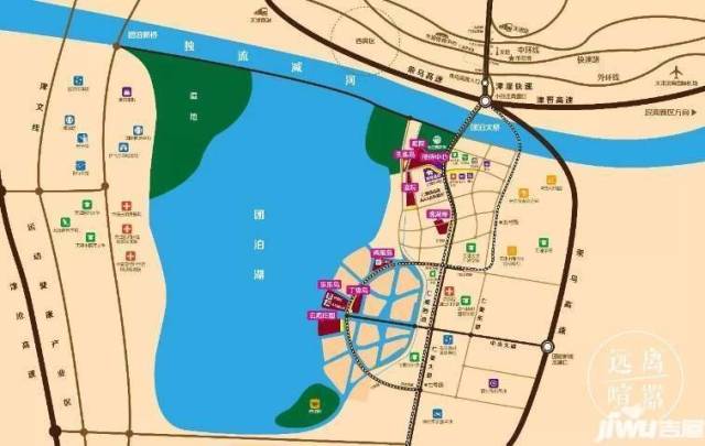 团泊湖地图图片