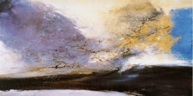 鉴赏：抽象画派大师赵无极画作色彩变幻的艺术空间_搜狐网