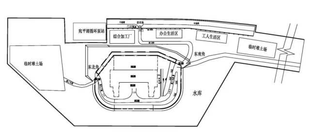 發現平面圖方式無法結合現場地形對綜合加工廠,生活區和進場施工道路