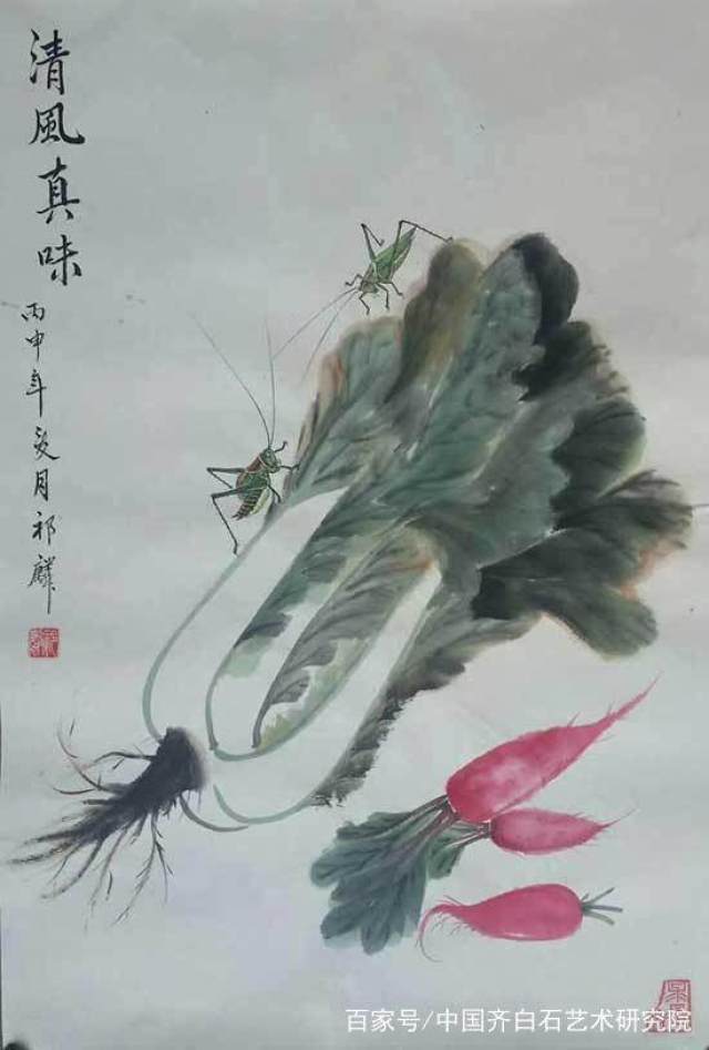 齐白石美术馆画家-少白公子,齐良芷弟子-汤发周谈:雕虫小技大明堂的
