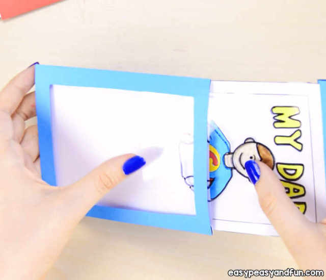 幼儿父亲节手工礼物-父亲节魔术英雄卡制作