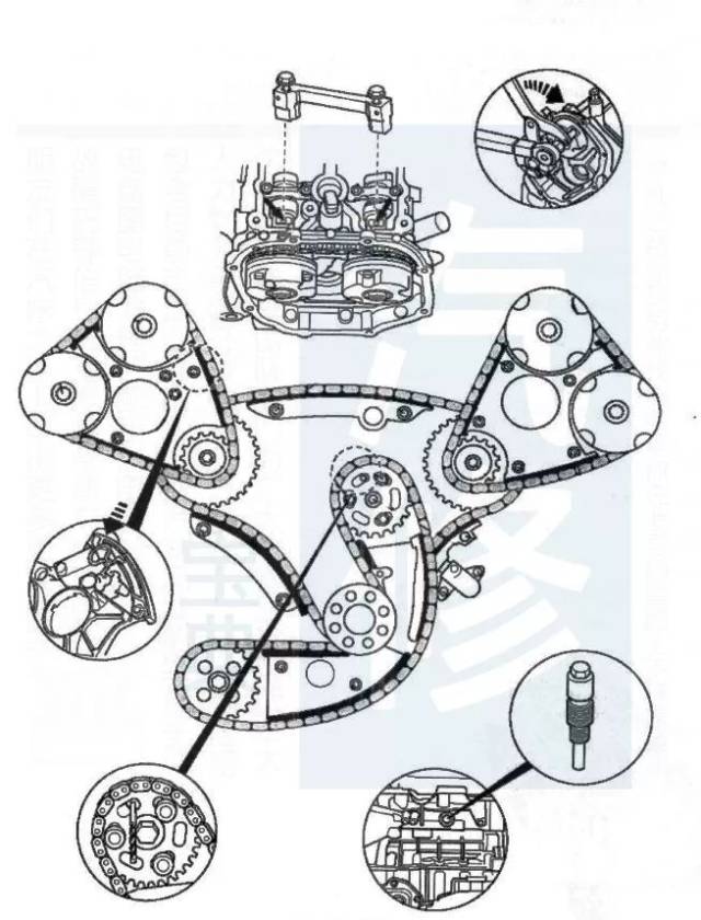 1【精华】110款奥迪发动机正时皮带安装示意图