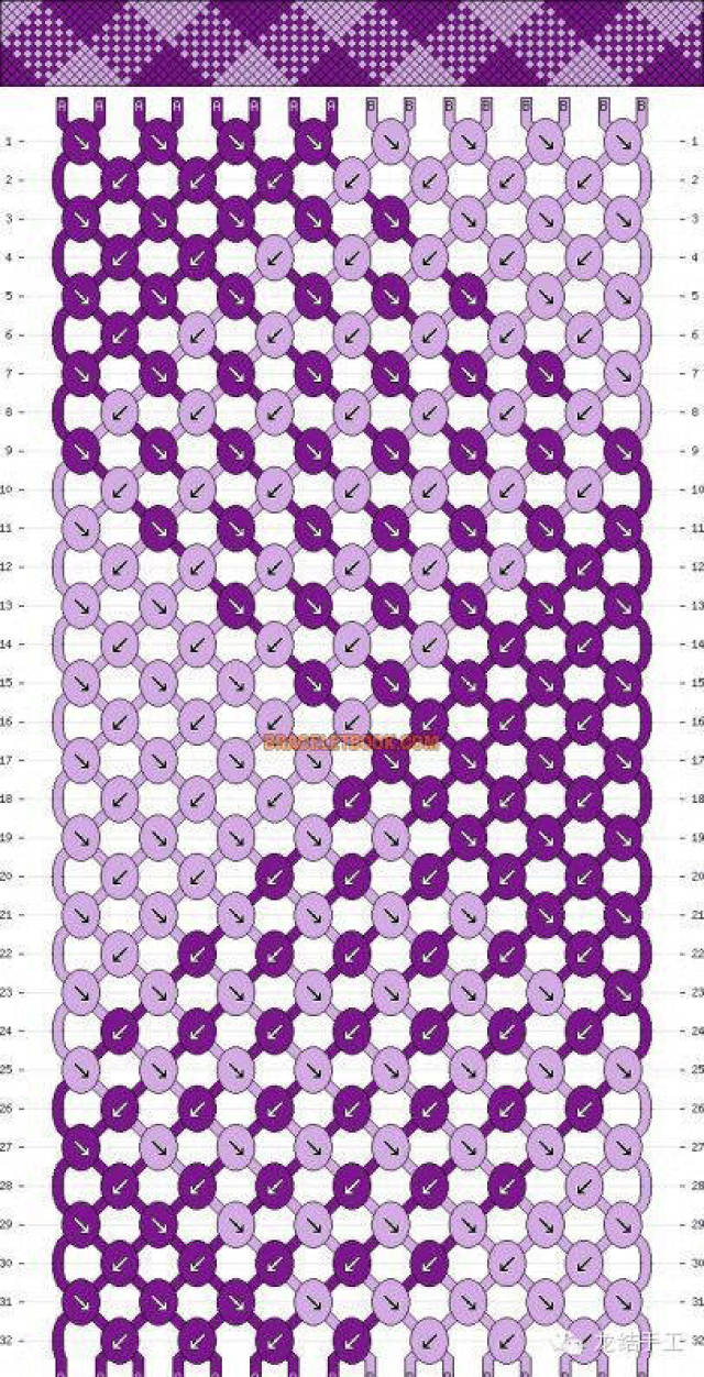 史上最全斜卷结手链走线图【龙结手工】