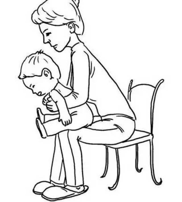 1~5岁儿童heimlich急救法(坐位法)