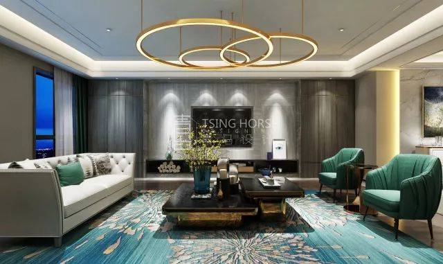 263m² 大平层 ,设计师轻松演绎现代轻奢之风_搜狐网