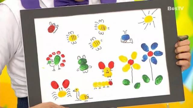 小蜜蜂怎么画手指图片