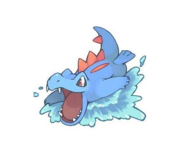 精灵宝可梦图鉴158喜欢咬人头发的宝可梦小锯鳄