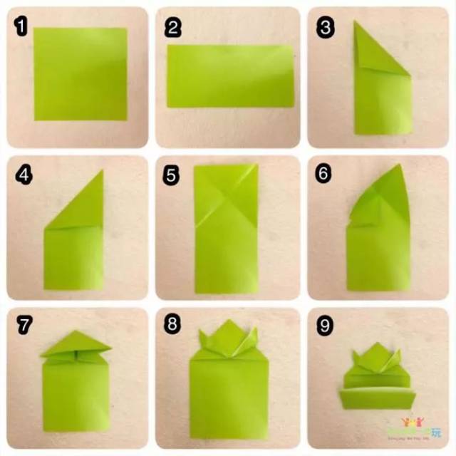 亲子动手做超好玩的弹跳折纸青蛙