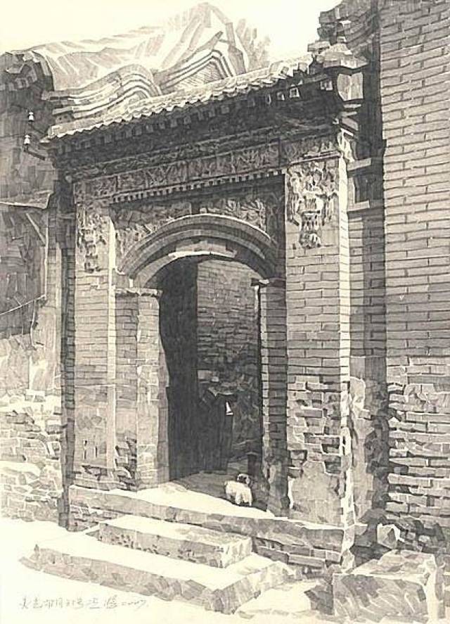 这些铅笔画记录了老北京的胡同旧事,看看画里的地儿你都去过哪儿