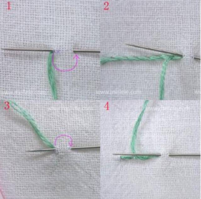 刺绣针法图解,教你五种从国外传入的刺绣针法,非常实用!